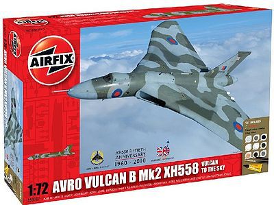 Airfix Avro Vulcan XH558 Aircraft -- Plastic Model Airplane Kit -- 1/72 Scale -- #50097