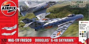 Airfix MiG17F Fresco & A4B Skyhawk Dogfight Doubles Plastic Model Airplane Kit 1/72 Scale #50185