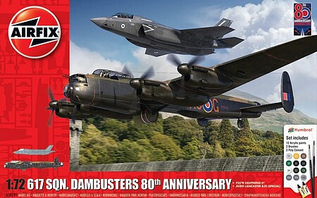 Airfix Dambusters 617 Sqn 80th Anniversary Plastic Model Airplane Kit 1/72 Scale #50191