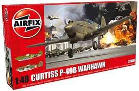 Airfix Curtiss P40B Fighter (New Tool) Plastic Model Airplane Kit 1/48 Scale #5130