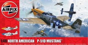 Airfix P51D Mustang (Filletless Tails) Aircraft Plastic Model Airplane Kit 1/48 Scale #5138