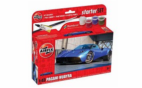 Airfix Pagani Huayra Car Small Starter Set w/paint & glue Plastic Model Car Kit 1/43 Scale #55008