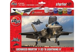 Airfix F35B Lightning II Medium Starter Set Plastic Model Airplane Kit 1/72 Scale #55010