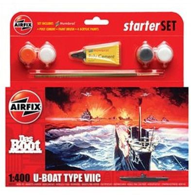Airfix Das Boot U-Boat Type VIIC Starter Set Plastic Model Military Ship Kit 1/400 Scale #55113