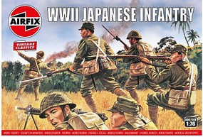 Airfix WWII Japanese Infantry Figure Set (48) Plastic Model Military Figure Kit 1/72 Scale #718