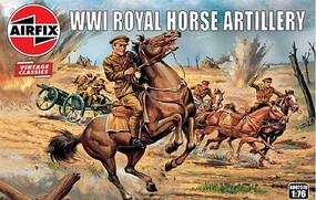 Airfix WWI Royal Horse Artillery Figure Set (Re-Issue) Plastic Model Military Figure Kit 1/72 #731 Airfix WWI Royal Horse Artillery Figure Set (Re-Issue) Plastic Model Military Figure Kit 1/72 #731