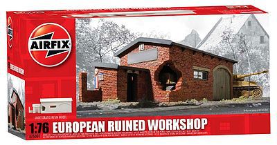 Airfix European Ruined Workshop Resin Ready-Built Unpainted Plastic Model Building 1/76 #75001