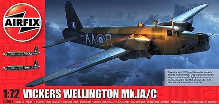 Airfix Vickers Wellington Mk IC Bomber (New Tool) Plastic Model Airplane Kit 1/72 #8019
