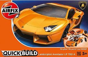 Airfix Lamborghini Aventador Car Quick Build Kit Snap Tite Plastic Model Vehicle #j6007