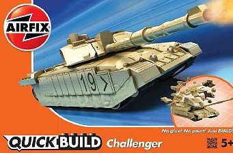 Airfix Challenger Tank (Snap) Quick Build Kit Plastic Model Military Vehicle #j6010