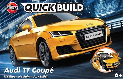 Airfix Quick Build 2018 Audi TT Car (New Tool) Snap Tite Plastic Model Vehicle Kit #j6034