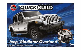 Airfix Quick Build Gladiator (JT) Overland Jeep Snap Tite Plastic Model Vehicle Kit #j6039