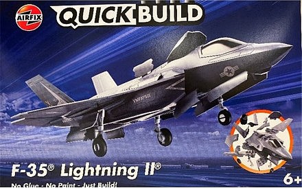 Airfix Quick Build F35 Lightning Fighter Snap Tite Plastic Model Aircraft Kit No Scale #j6040