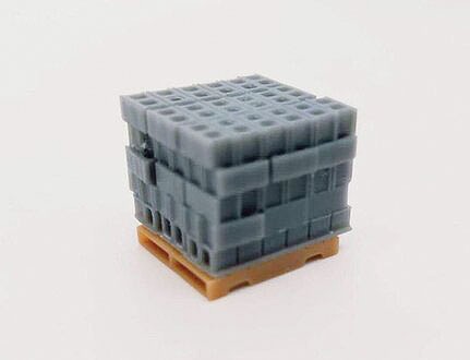 All-Scale-Miniatures Stack of Cinder Blocks (Unpainted) N Scale Model Railroad Building Accessory #1601919