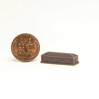 All-Scale-Miniatures Casket (Unpainted) (5) HO Scale Model Railroad Building Accessory #870891