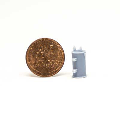 All-Scale-Miniatures Pole Top Single phase Transformer (5) HO Scale Model Railroad Building Accessory #870926