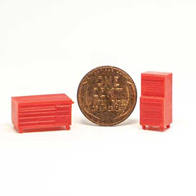 All-Scale-Miniatures Tool Chest Set Tall and Short (2 piece) HO Scale Model Railroad Building Accessory #870948