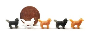 All-Scale-Miniatures Dogs Assorted Colors (unpainted) (5) HO Scale Model Railroad Figure #870962