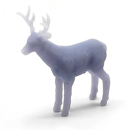 All-Scale-Miniatures Deer - Buck (unpainted) HO Scale Model Railroad Figure #871303