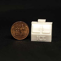 All-Scale-Miniatures Double Door Ice Chest (unpainted) HO Scale Model Railroad Building Accessory #871899