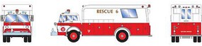 Athearn N Ford C Fire Rescue Truck, County Fire #6 Athearn N Ford C Fire Rescue Truck, County Fire #6