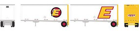 Athearn N 28' Trailers w/Dolly, Estes (2) Athearn N 28' Trailers w/Dolly, Estes (2)