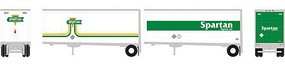 Athearn N RTR 28' Trailer w/Dolly, Spartan (2) Athearn N RTR 28' Trailer w/Dolly, Spartan (2)