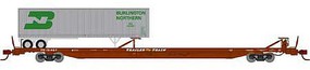 Athearn N F89-F89'8'' TOFC Flat w/40 Trailer, TTX/Brown/BN Athearn N F89-F89'8'' TOFC Flat w/40 Trailer, TTX/Brown/BN