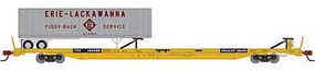 Athearn N F89-F89'8'' TOFC Flat w/40 Trailer, TTX/Yellow/EL Athearn N F89-F89'8'' TOFC Flat w/40 Trailer, TTX/Yellow/EL