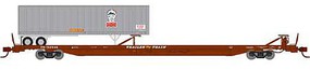 Athearn N F89-F89'8'' TOFC Flat w/40 Trailer,TTX/Brown/SLSF Athearn N F89-F89'8'' TOFC Flat w/40 Trailer,TTX/Brown/SLSF