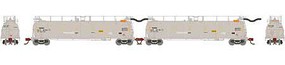 Athearn N TankTrain Intermediate, GATX/White #3 (2) Athearn N TankTrain Intermediate, GATX/White #3 (2)