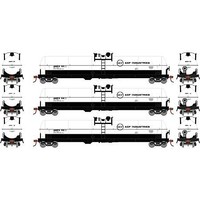 Athearn RTR 62' Tank AMPX (3) HO Scale Model Train Freight Car Set #16277