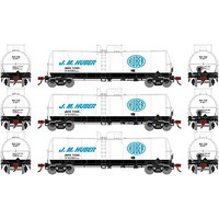 Athearn 16,000 Gallon Clay Slurry Tank JMXH #1 (3) RTR HO Scale Model Train Freight Car Set #16369