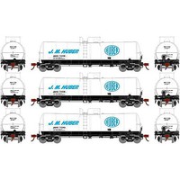 Athearn 16,000 Gallon Clay Slurry Tank JMXH #2 (3) RTR HO Scale Model Train Freight Car Set #16370