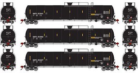Athearn N 33,900-Gallon LPG Tank/Late, GATX (3) Athearn N 33,900-Gallon LPG Tank/Late, GATX (3)
