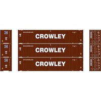 Athearn 45' Container Crowley #1 (3) N Scale Model Train Freight Car Load Set #17894