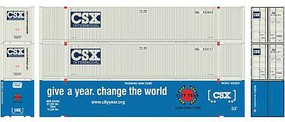 Athearn HO RTR 53' Jindo Container, CSX #1 (3) Athearn HO RTR 53' Jindo Container, CSX #1 (3)