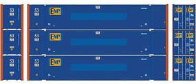 Athearn HO RTR 53' Jindo Container, EMP (3) Athearn HO RTR 53' Jindo Container, EMP (3)
