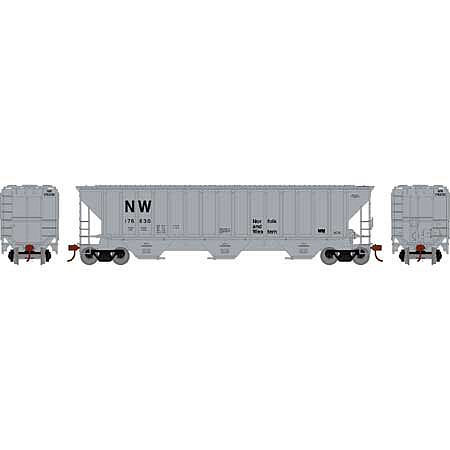 Athearn RTR Pullman Standard 4740 Covered Hopper N&W #176830 HO Scale Model Train Freight Car #18790