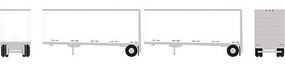 Athearn N 28' Trailers w/Dolly, Owner-Operator/Stripes (2) Athearn N 28' Trailers w/Dolly, Owner-Operator/Stripes (2)