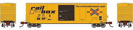 Athearn 50 Pullman Standard 5277 Boxcar Railbox #15777 N Scale Model Train Freight Car #2342