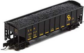 Athearn N 40' 3-Bay Ribbed Hopper w/Load, C&O #150117 Athearn N 40' 3-Bay Ribbed Hopper w/Load, C&O #150117