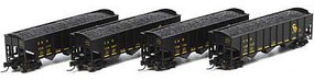 Athearn N 40' 3-Bay Ribbed Hopper w/Load, C&O #1 (4) Athearn N 40' 3-Bay Ribbed Hopper w/Load, C&O #1 (4)