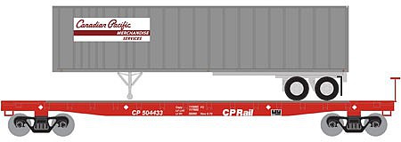 Athearn N 53 GSC TOFC Flat w/40 Ex-Post Trailer, CPR #3