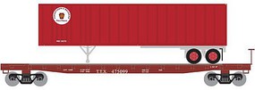 Athearn N 53' GSC TOFC Flat w/40' Ex-Post Trailer TT/PRR#1 Athearn N 53' GSC TOFC Flat w/40' Ex-Post Trailer TT/PRR#1