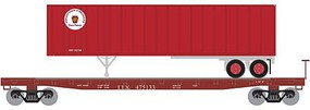 Athearn N 53' GSC TOFC Flat w/40' Ex-Post Trailer TT/PRR#3 Athearn N 53' GSC TOFC Flat w/40' Ex-Post Trailer TT/PRR#3
