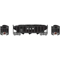 Athearn 40' 3-Bay Ribbed Hopper With Load N&W #28810 N Scale Model Train Freight Car #25573
