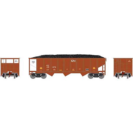 Athearn 40 3-Bay Ribbed Hopper With Load CC #40079 N Scale Model Train Freight Car #25576