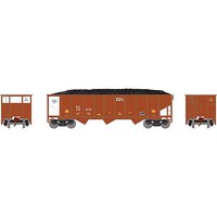 Athearn 40' 3-Bay Ribbed Hopper With Load CC #40079 N Scale Model Train Freight Car #25576