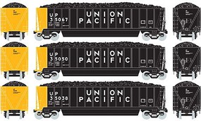 Athearn HO RTR Bathtub Gondola w/Coal Load, UP #2 (3) Athearn HO RTR Bathtub Gondola w/Coal Load, UP #2 (3)